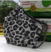VECO 3-Layer Cotton Face Mask Leopard