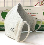 VECO 3-Layer Cotton Face Mask Grey